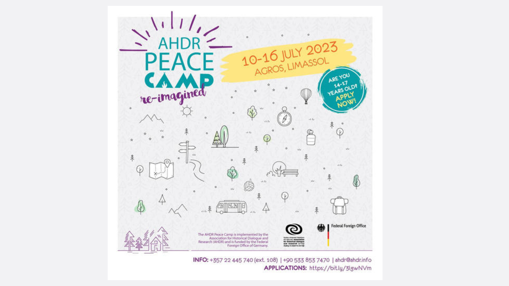 AHDR Peace Camp - Open for applications!